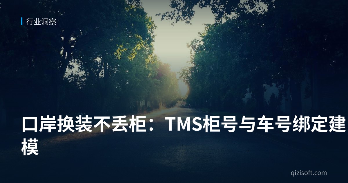 口岸换装不丢柜：TMS柜号与车号绑定建模