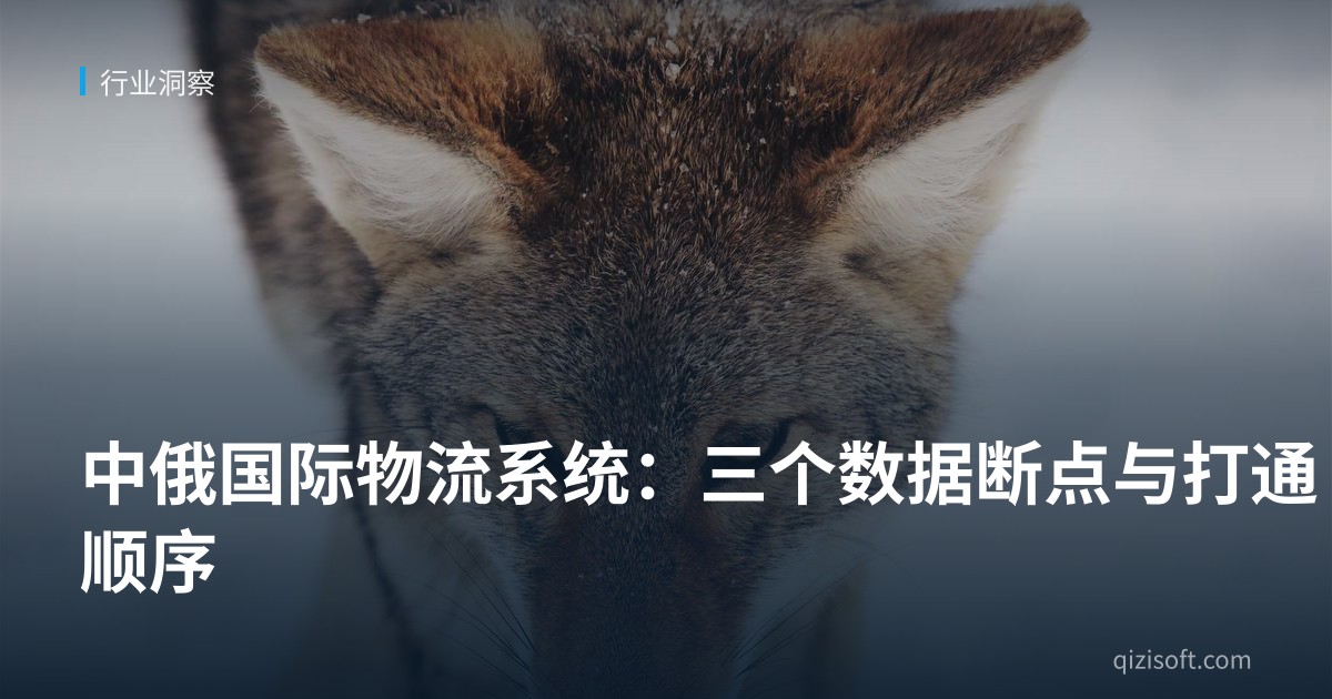 中俄国际物流系统：三个数据断点与打通顺序